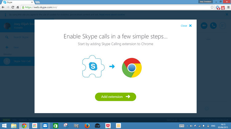 demo of web skype